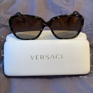 Versace tortoiseshell polarized sunglasses